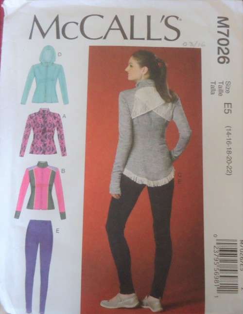 McCALLS M7026 JACKETS & LEGGINGS SIZE E5=14-16-18-20-22 COMPLETE