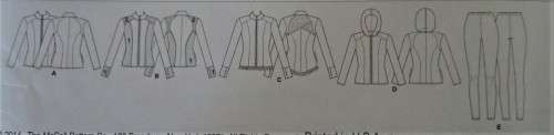 McCALLS M7026 JACKETS & LEGGINGS SIZE E5=14-16-18-20-22 COMPLETE
