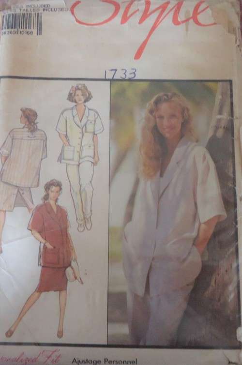 STYLE 1733 SHIRT-PANTS-SKIRT SIZE 6 - 16 COMPLETE  - ZIPLOC BAG