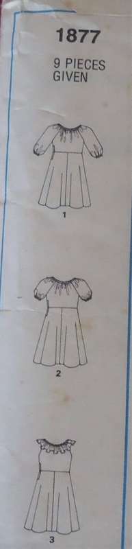 VINTAGE STYLE 1877 DRESS WITH PEASANT NECKLINE SIZE 12 BUST 87 CM- COMPLETE
