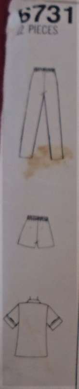SIMPLICITY 6731 BOYS SHIRT-PULL ON PANTS OR SHORTS- SIZE 7 YEARS COMPLETE