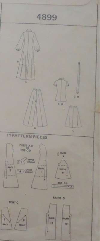 McCalls 4899 DRESS-TOP-SKIRT-PAMTS FOR STRECH FABRICS SIZE 14 BUST 92CM-SEE LISTING-ZIPLOC