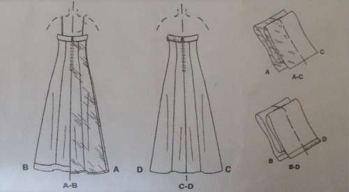 McCalls 2954 EVENING ELEGANCE-LINED DRESS & STOLE SIZE D=12-14-16 COMPLETE