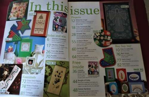 MARY HICKMOTT`S UK NEW STITCHES MAGAZINE` #164-84 A4 PAGES+PATTERNS