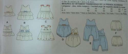McCalls M6944 TODDLERS TOP-DRESSES-ROMPERS-PANTIES SIZE CAA6 ,-1-2-3-4 YEAR COMPLETE-MOSTLY UNCUT