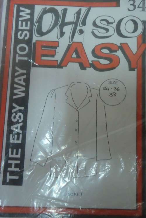 OH SO EASY PATTERN 34 JACKET  SIZE 34-36-38  PATTERN COMPLETE