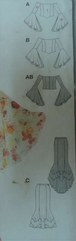 BURDA PATTERN 8199 WEDDING DRESS SIZES 10-12-14-16-18-20-22 COMPLETE