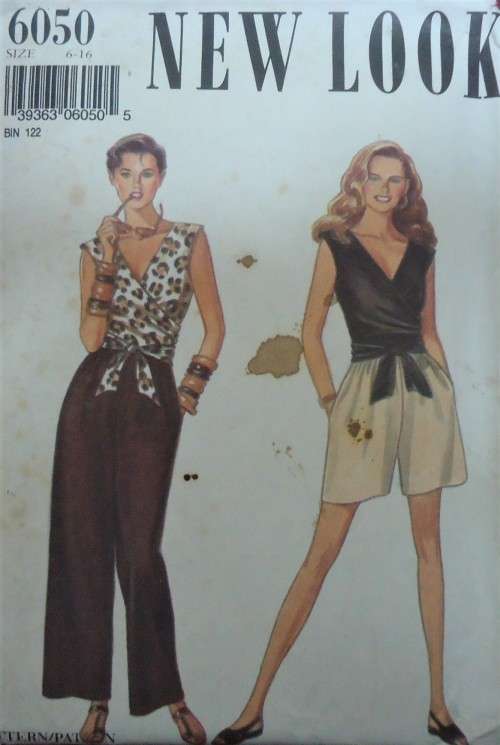 NEW LOOK PATTERNS 6050 TOP-PANTS-SHORTS  SIZES 6-16 COMPLETE-UNCUT-F/FOLDED
