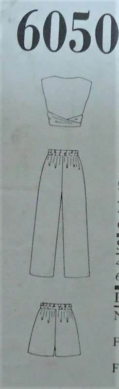 NEW LOOK PATTERNS 6050 TOP-PANTS-SHORTS  SIZES 6-16 COMPLETE-UNCUT-F/FOLDED