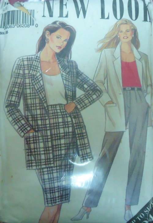 NEW LOOK PATTERNS 6208 JACKET-SKIRT-PANTS SIZES 12-24 COMPLETE-UNCUT-F/FOLDED