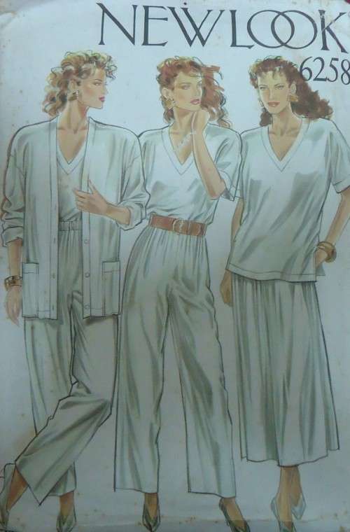 NEW LOOK PATTERNS 6258 JACKET-TOP-SKIRT-PANTS SIZES 8-18 COMPLETE