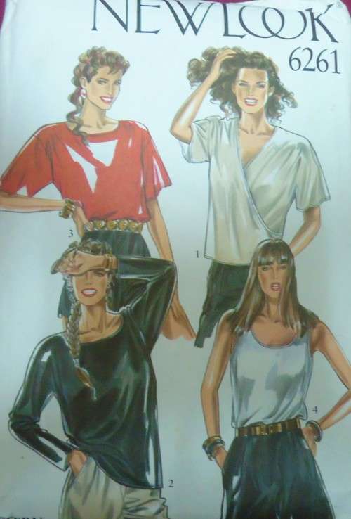 NEW LOOK PATTERNS 6261 SET OF TOPS SIZES 8-18 COMPLETE