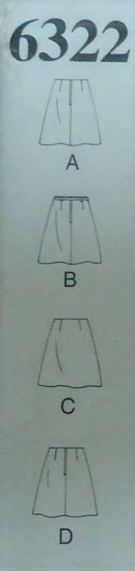 NEW LOOK PATTERNS 6322 SET OF MINI SKIRTS SIZES 6-16 COMPLETE
