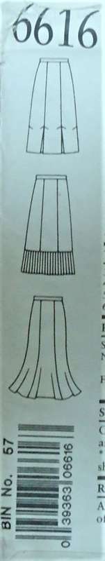 NEW LOOK PATTERNS 6616 PLEATED & FLARED SKIRTS SIZES 8 - 18 COMPLETE-UNCUT-F/FOLDED
