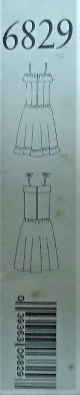 NEW LOOK PATTERNS 6829 STUNNINGSHOE STRING STRAP DRESSES  -SIZES 8-18 COMPLETE-ZIPLOC