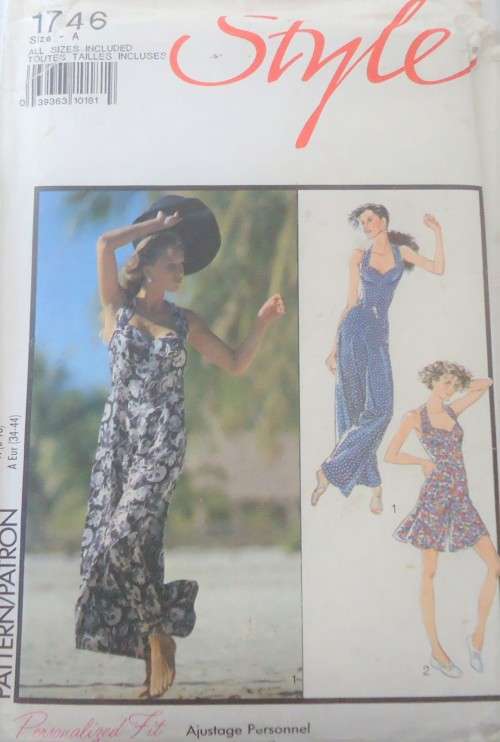 STYLE 1746 JUMPSUIT IN 2 LENGTHS SIZE A 6 - 16 COMPLETE