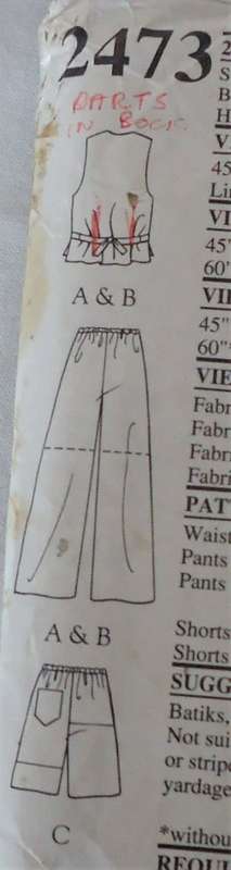 STYLE 2473 CASUAL WAISTCOAT-PANTS-SHORTS SIZE S-XXL (34-52) COMPLETE