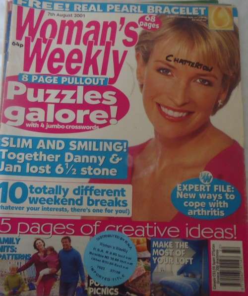 WOMAN`S WEEKLY - 7TH  AUGUST 2001- 68 PAGES