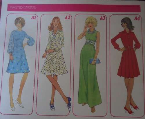 1975 CREATIVE PATTERNS A4 SHIRTDRESSES COMPLETE PATTERN-UNCUT-F/FOLDED