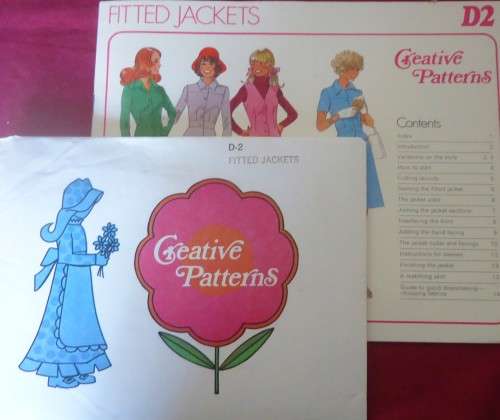 1975 CREATIVE PATTERNS D2  FITTED JACKETS COMPLETE PATTERN-UNCUT-F/FOLDED