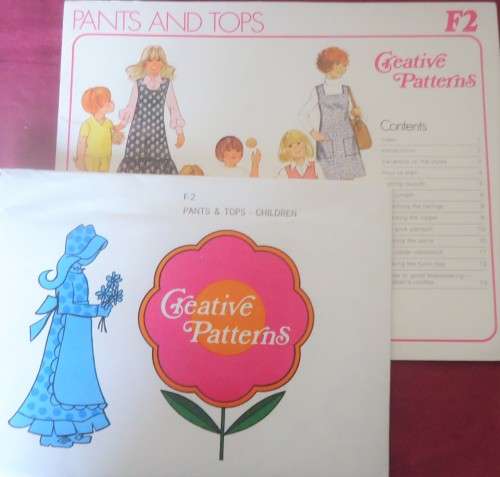 1975 CREATIVE PATTERNS F2 YOUNG PANTS & TOPS PATTERN-UNCUT-F/FOLDED