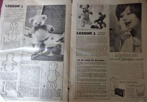 AN ARMFUL OF TEDDIES - WOMAN`S WEEKLY - WITH PATTERN SHEET
