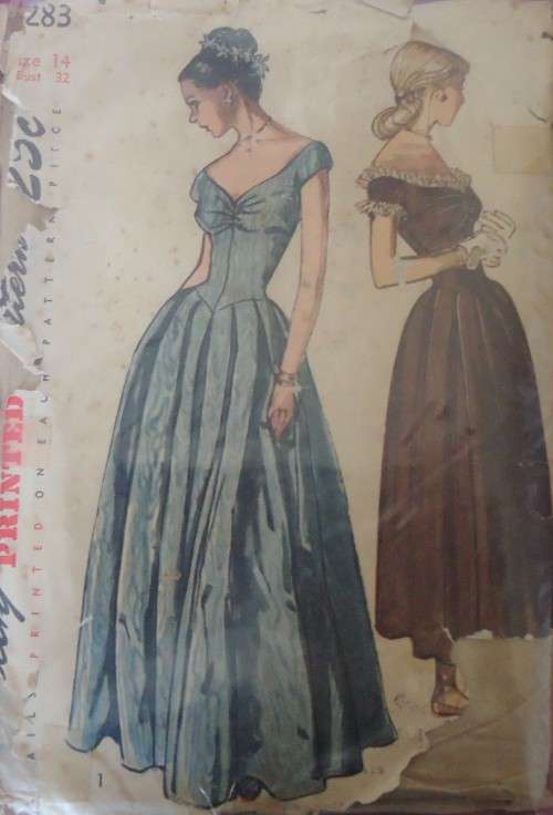 VINTAGE SIMPLICITY 2283 ONE PIECE DRESS SIZE 14 BUST 32" SEE LISTING