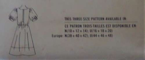 SIMPLICITY 6400 DRESS WITH ELASTIC WAISTLINE SIZEU=16-18-20 SEE LISTING
