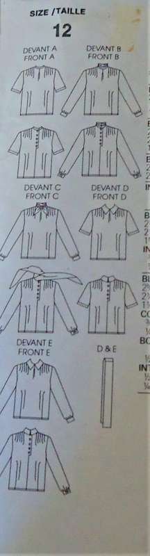 VOCUE 1581 SET OF BLOUSES SIZE 12 COMPLETE