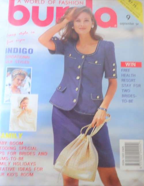 BURDA  - WORLD OF FASHION - 9 - SEPTEMBER 1994 -136 PAGES WITH PULLOUT SECTION