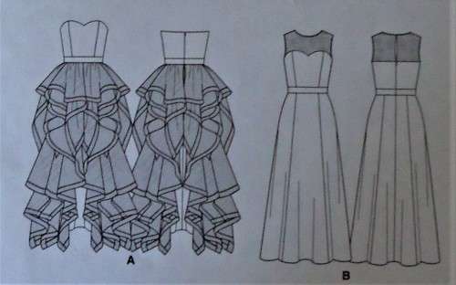 McCALL'S M7124 WoW LINED CLOSE FITTING BODICE DRESSES SIZE A5=6-8-10-12-14 COMPLETE-UNCUT-F/FOLDED