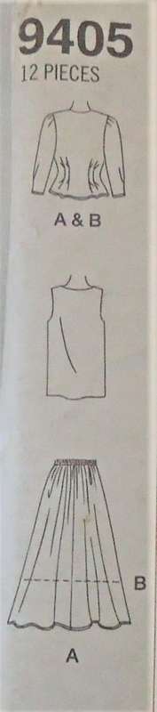SIMPLICITY 9405 TWO PIECE DRESS - SIZE Z20-22-24  COMPLETE-UNCUT-F/FOLDED