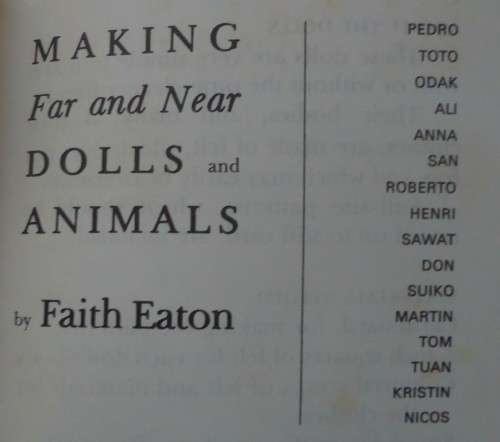 MAKING FAR & NEAR DOLLS - BY FAITH EATON-88 PAGES HARDCOVER