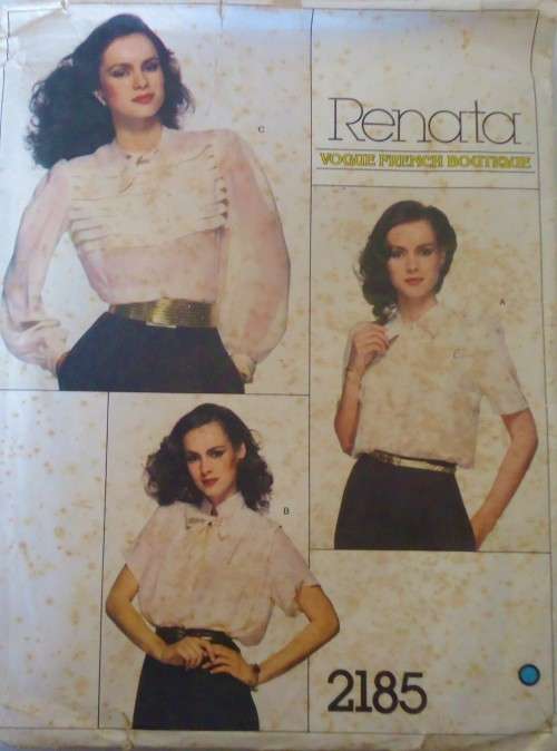 VOGUE 2185-RENATA FRENCH BOUTIQUE-BLOUSES SIZE 10 COMPLETE