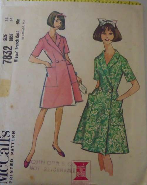 McCALLS 78321 BRUNCH COAT SIZE 14 BUST 34 COMPLETE