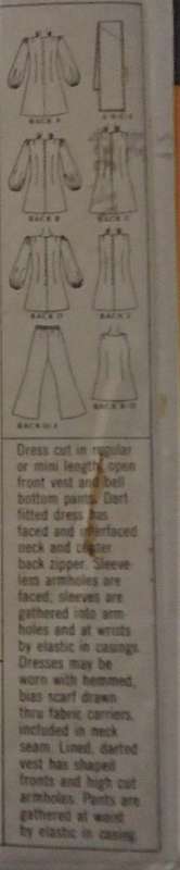 McCALLS 9756 DRESS-WAISTCOAT-PANTS SIZE 12 BUST 34 COMPLETE-UNCUT-F/FOLDED