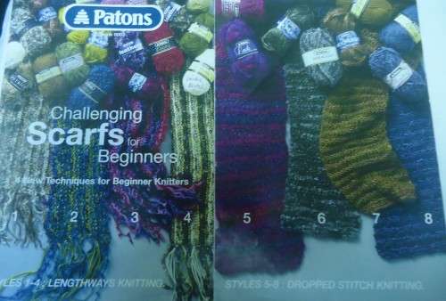 PATONS BOOK 6002 -CHALLENGING SCARFS FOR BEGINNERS - 16 PATTERNS