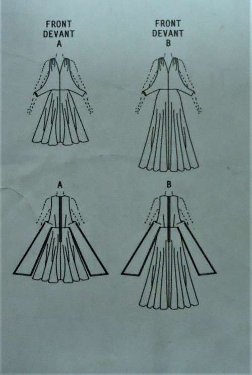 BUTTERICK B4919  wOw RETRO BUTTERICK '52 FLARED FITTED DRESS  SIZE AA=6-8-10-12 COMPLETE