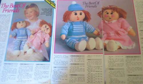 KNIT - THE BEST OF FRIENDS - APPROXIMATE SIZE 46 CM/18`