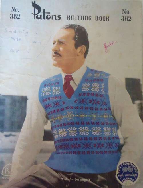 PATONS  KNITTING BOOK 382- MEN PATTERNS - 16 A4 PAGES