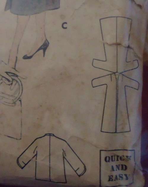 V/VINTAGE BUTTERICK 7221 CARDIGAN-COAT-TOPPER SIZE 18 BUST 38` COMPLETE-ZIPLOC BAG