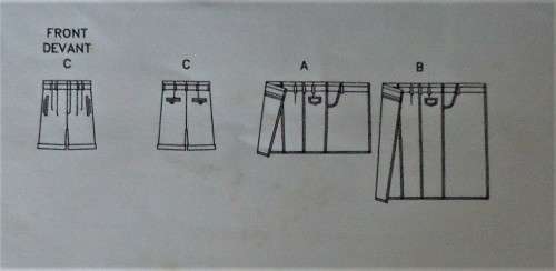 VOGUE 2939  DKNY SKIRT & SHORTS- SIZE 14-16-18 COMPLETE-UNCUT-F/FOLDED