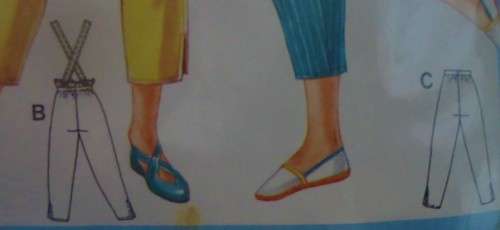 BURDA 6627 TEEN GIRLS PANTS-SUSPENDERS SIZE 10-12-11JUN-13 JUN-15JUN COMPLETE