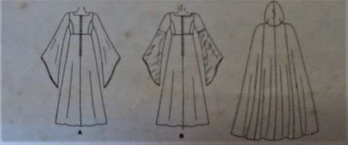 McCALLS 2810 EVENING ELEGANCE LINED GOWN-LINED CAPE SIZE F=16-18-20-COMPLETE