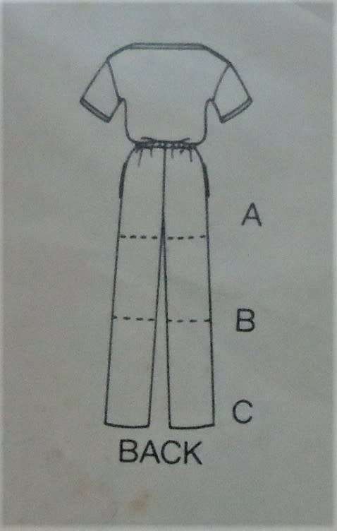 BUTTERICK 4301 JUMPSUIT SIZE 8 COMPLETE-ZIPLOC