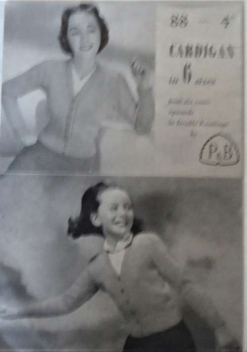 PATONS P & B WOOLS 88  CARDIGAN IN 6 SIZES - 8 A5 PAGES