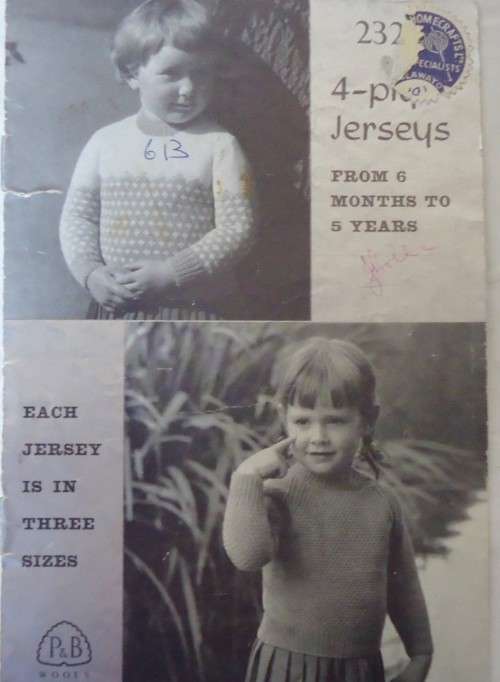 PATONS P & B WOOLS -232  4 PLY JERSEYS- 8 A5 PAGES