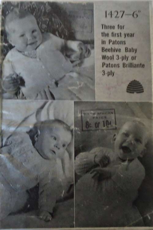PATONS P & B WOOLS 1427 THREE FOR THE FIRST YEAR  IN PATONS BEEHIVE BABY WOOL- 8 A5 PAGES