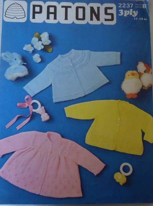 PATONS 2237 BABY`S COATS TO FIT SIZE 17 - 19`