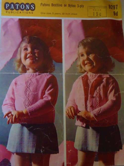 PATONS 9297   GIRL`S JUMPER AND CARDIGAN CHEST 22` OR 2 YEARS